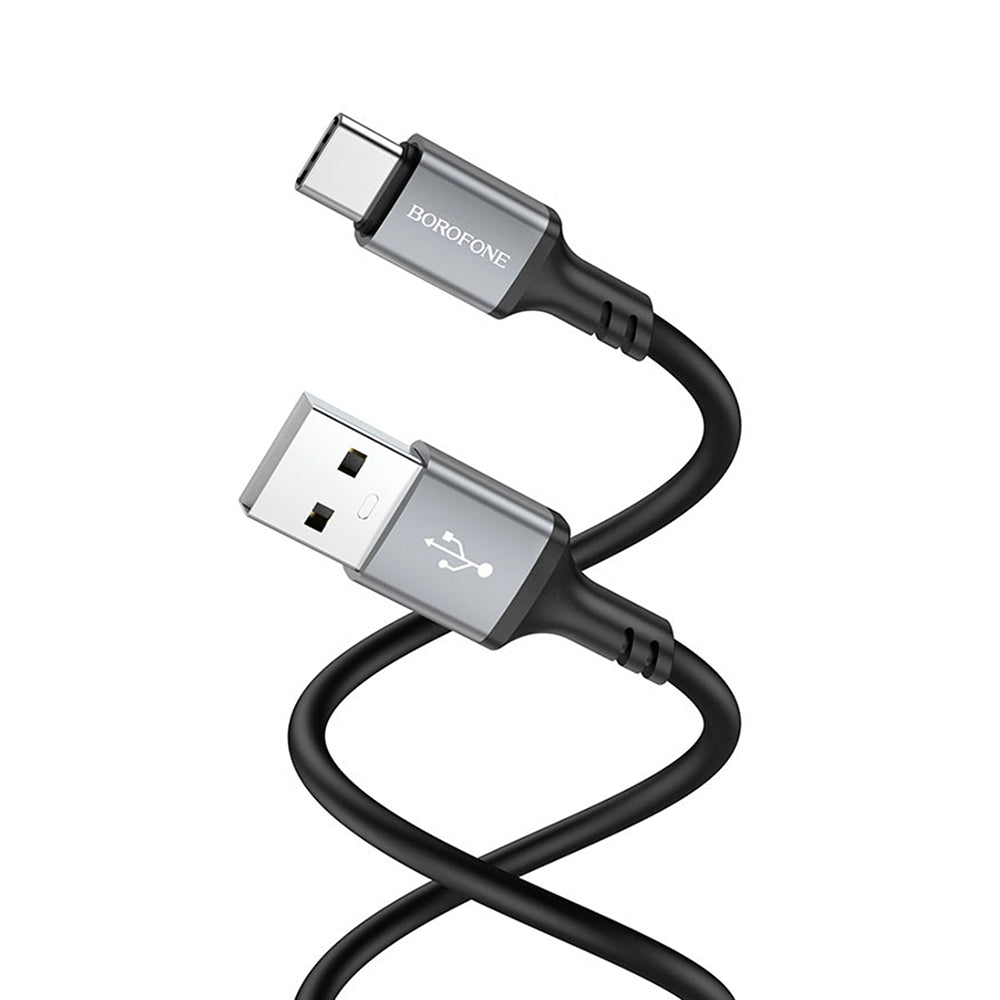 Data- en Oplaadkabel USB-A - USB-C Borofone BX83, 18W, 1m, Zwart