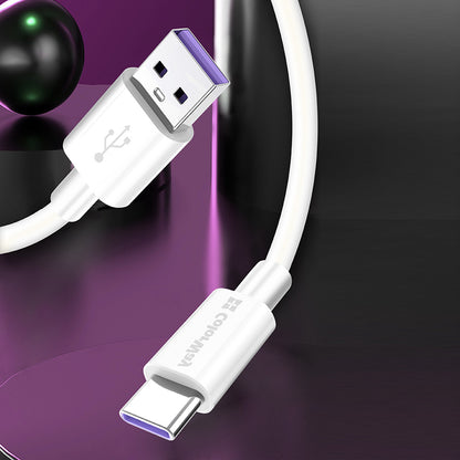 Data- en Oplaadkabel USB-A - USB-C ColorWay CW-CBUC019, 18W, 1m, Wit