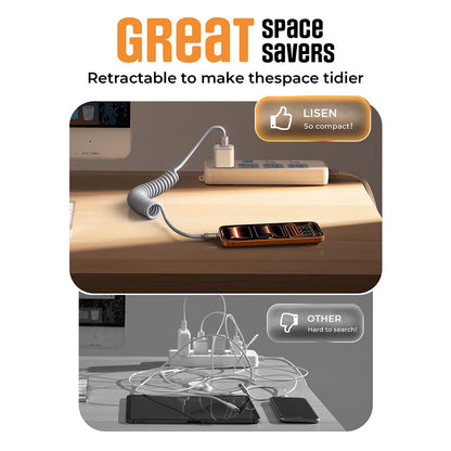 USB-A - USB-C Data- en Oplaadkabel Lisen L114, 15W, 1m, Grijs YL0125030001