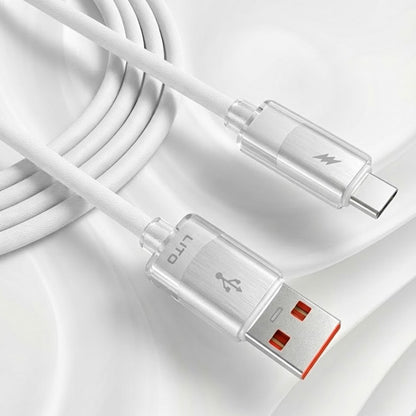 USB-A to USB-C Data and Charging Cable Lito LD07, 18W, 1m, White