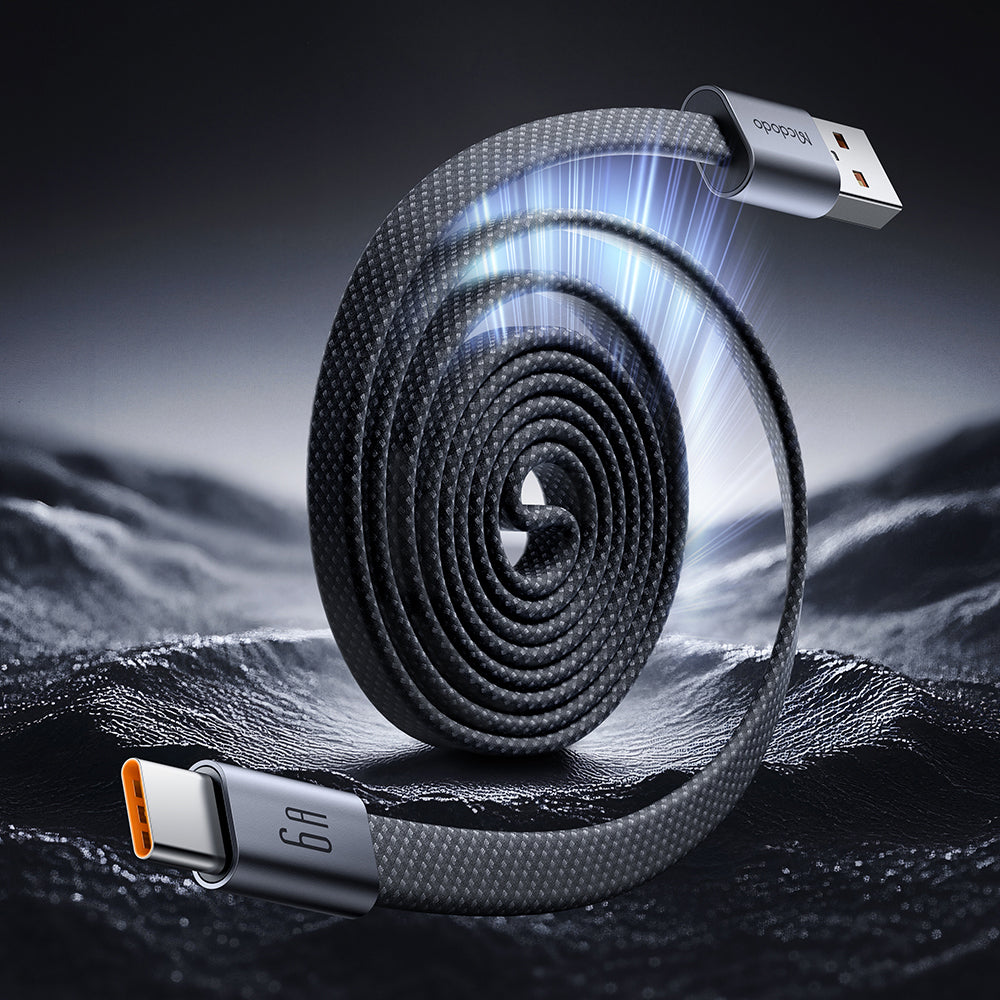 USB-A - USB-C Data- en Oplaadkabel McDodo CA-1200, 60W, 1m, Zwart
