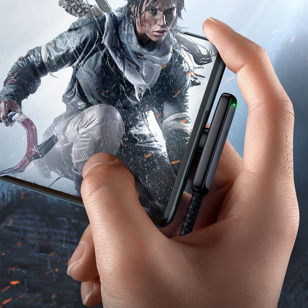 USB-A to USB-C McDodo CA-3340 Angled Data and Charging Cable, 100W, 1.2m, Black