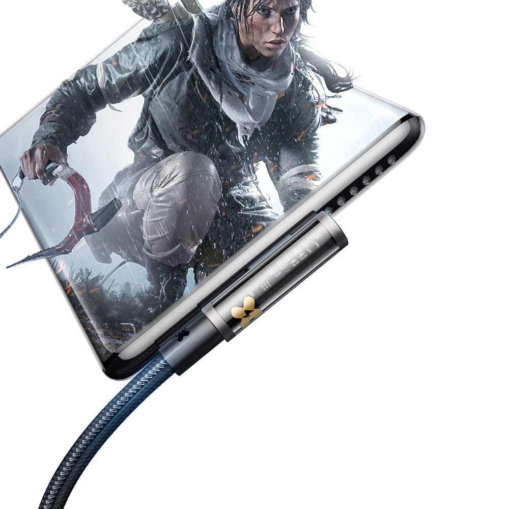 Data- en Oplaadkabel USB-A - USB-C McDodo CA-3380 Angled, 100W, 1.2m, Zwart