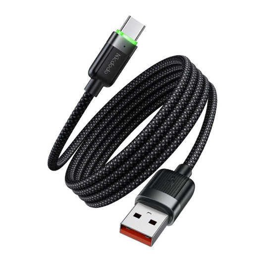 Data- en Oplaadkabel USB-A - USB-C McDodo CA-5650 Self Winding, 66W, 1.2m, Zwart