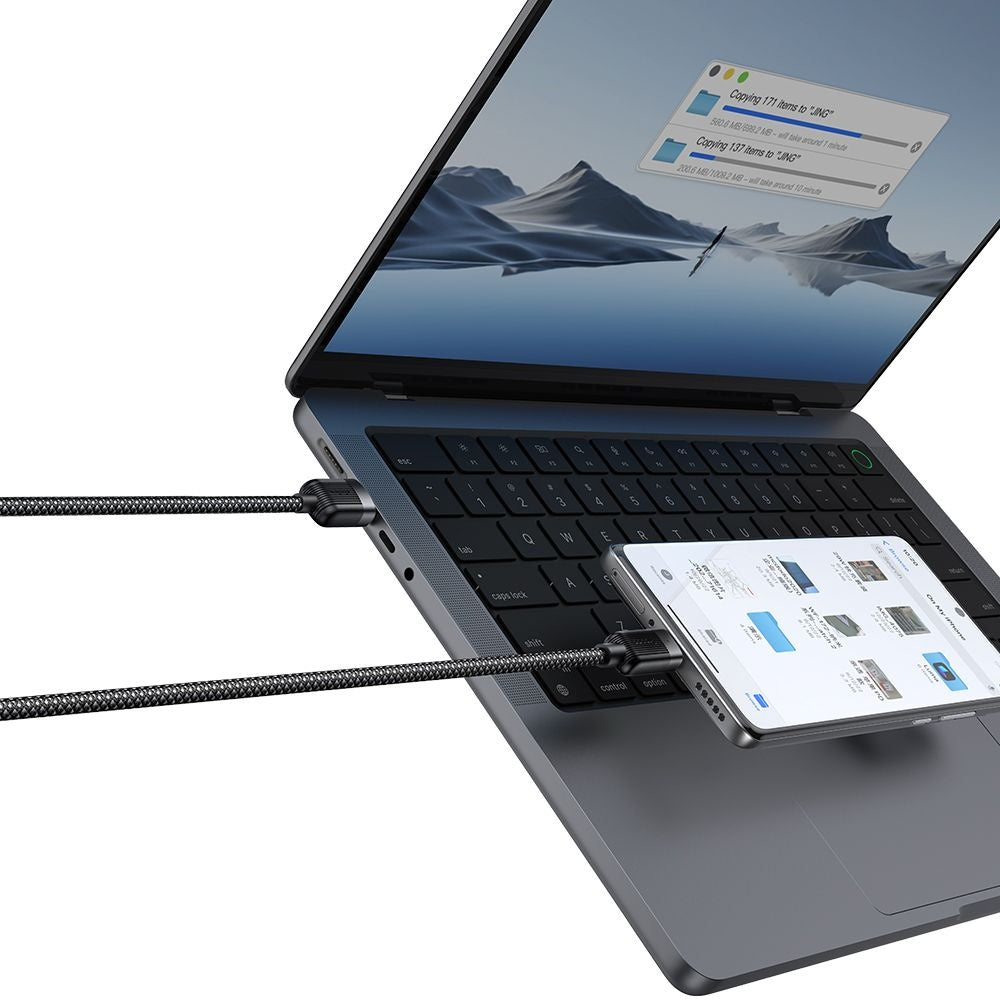 Data- en Oplaadkabel USB-A - USB-C McDodo CA-5650 Self Winding, 66W, 1.2m, Zwart