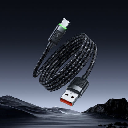 Data- en Oplaadkabel USB-A - USB-C McDodo CA-5650 Self Winding, 66W, 1.2m, Zwart