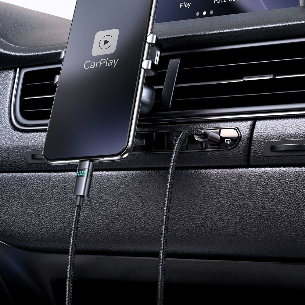 Data- en Oplaadkabel USB-A - USB-C McDodo CA-6520 Display, 100W, 1.2m, Zwart