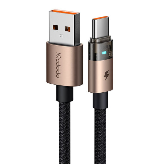 Data- en Oplaadkabel USB-A - USB-C McDodo CA-6891, 66W, 1.2m, Goud