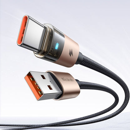 Data- en Oplaadkabel USB-A - USB-C McDodo CA-6891, 66W, 1.2m, Goud