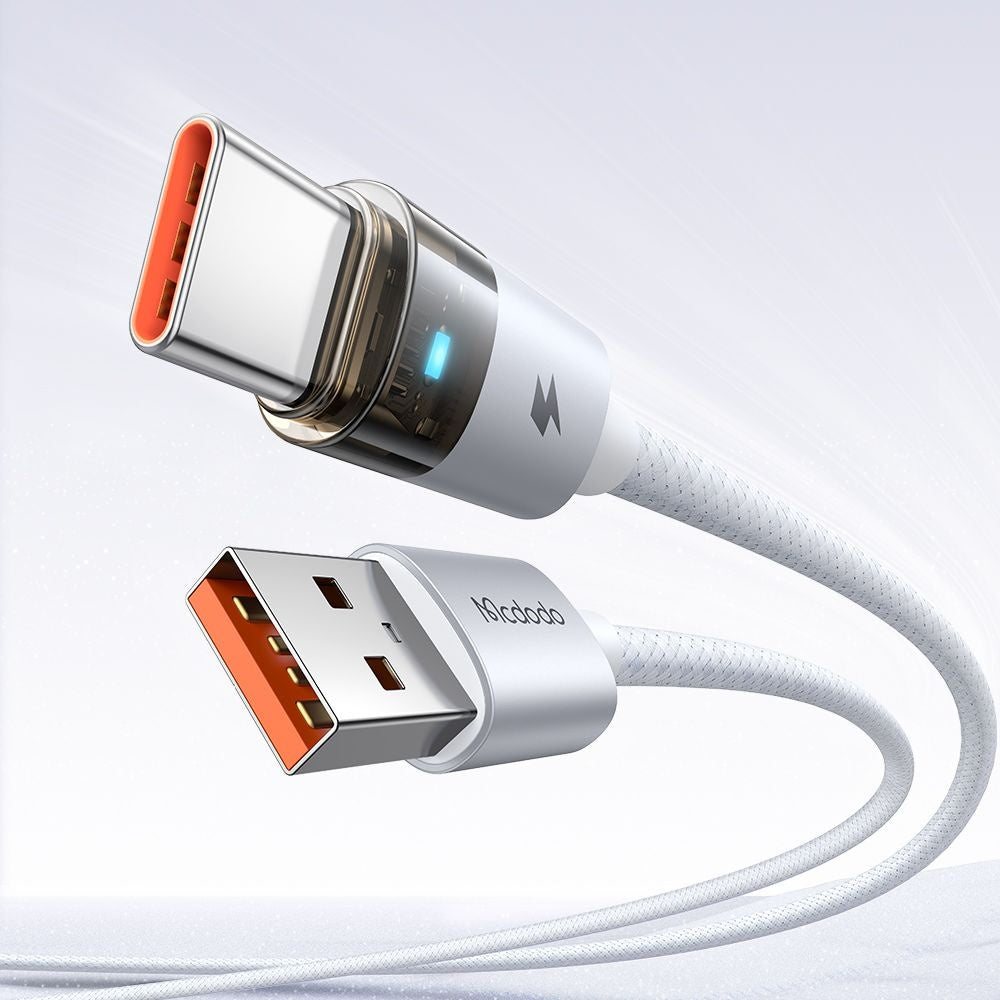 Data- en Oplaadkabel USB-A - USB-C McDodo CA-6892, 66W, 1.2m, Wit