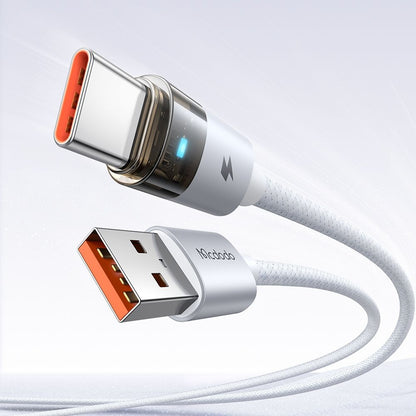 Data- en Oplaadkabel USB-A - USB-C McDodo CA-6892, 66W, 1.2m, Wit