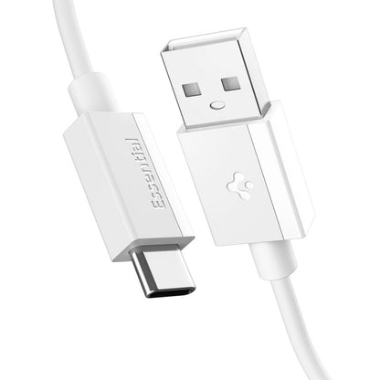 Data- en Oplaadkabel USB-A - USB-C Spigen Essential, 60W, 1m, Wit