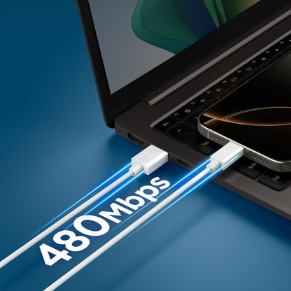 Data- en Oplaadkabel USB-A - USB-C Spigen Essential, 60W, 1m, Wit