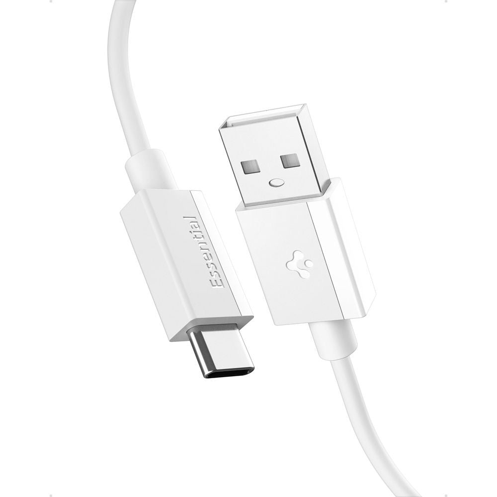 Data- en Oplaadkabel USB-A - USB-C Spigen Essential, 60W, 2m, Wit