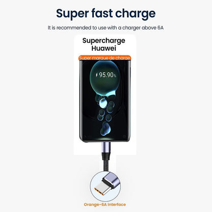 Data- en Oplaadkabel USB-A - USB-C Techsuit PCB018, 100W, 1m, Zwart