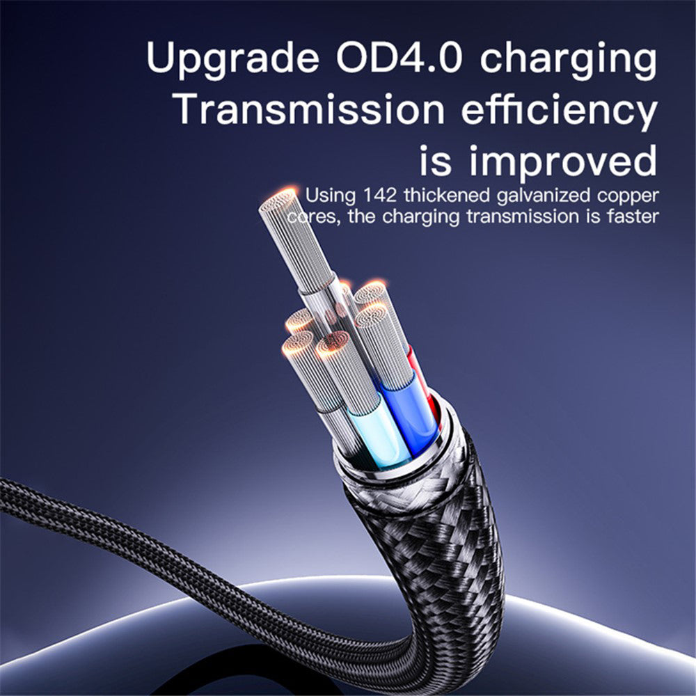 Data- en Oplaadkabel USB-A - USB-C Yesido CA130C, 18W, 2m, Zwart