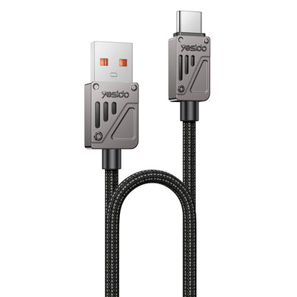 Data- en Oplaadkabel USB-A - USB-C Yesido CA135C, 18W, 1.2m, Zwart