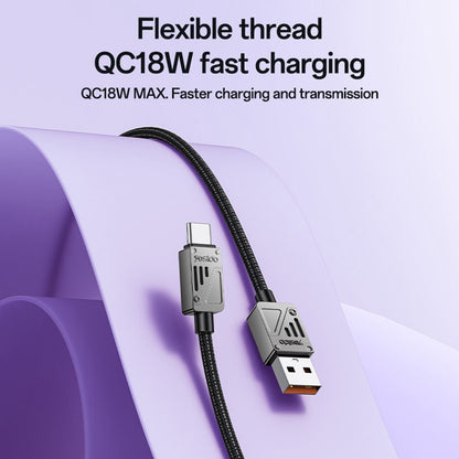 Data- en Oplaadkabel USB-A - USB-C Yesido CA135C, 18W, 1.2m, Zwart