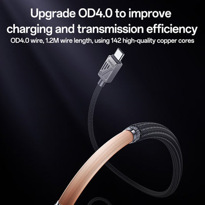 Data- en Oplaadkabel USB-A - USB-C Yesido CA135C, 18W, 1.2m, Zwart