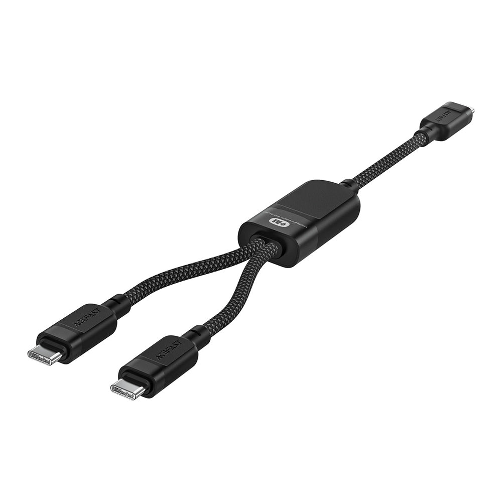 USB-C Data- en Oplaadkabel - 2 x USB-C Acefast C5-11, 100W, 1.2m, Zwart