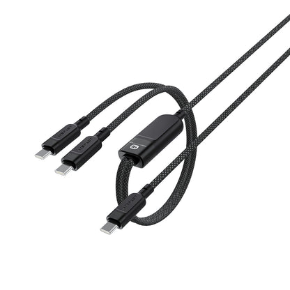 USB-C Data- en Oplaadkabel - 2 x USB-C Acefast C5-11, 100W, 1.2m, Zwart
