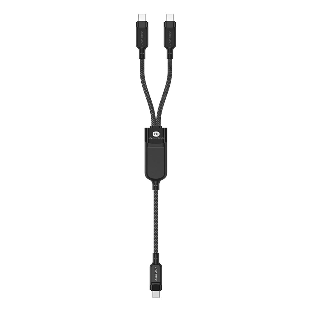 USB-C Data- en Oplaadkabel - 2 x USB-C Acefast C5-11, 100W, 1.2m, Zwart