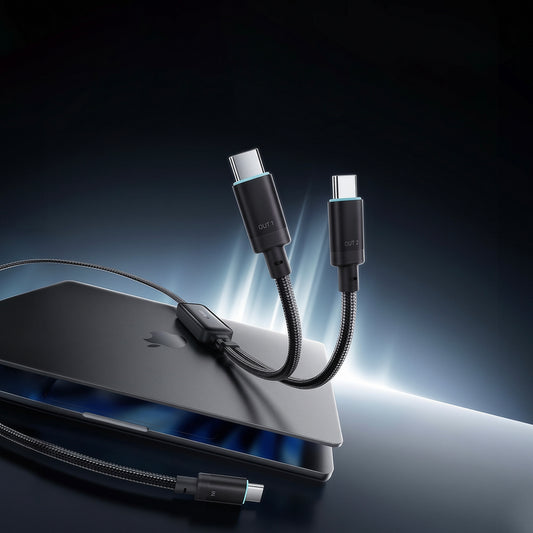 USB-C Data- en Oplaadkabel - 2 x USB-C Cuktech C2C615, 140W, 1,5m, Zwart CKC2C615GLBK