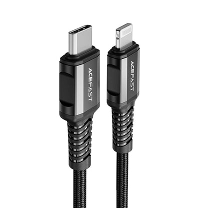 Data- en Oplaadkabel USB-C - Lightning Acefast C1-01, 30W, 1.2m, Zwart