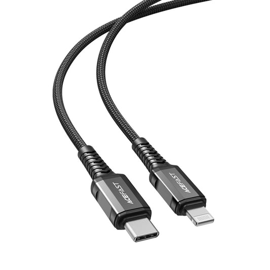Data- en Oplaadkabel USB-C - Lightning Acefast C1-01, 30W, 1.2m, Zwart