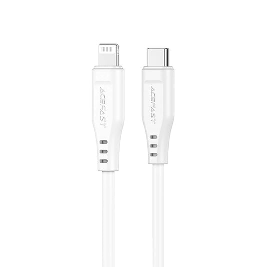Data- en Oplaadkabel USB-C - Lightning Acefast C3-01, 30W, 1.2m, Wit