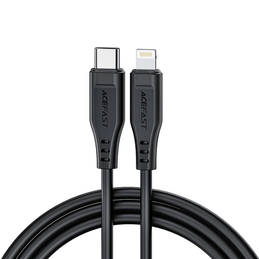 Data- en Oplaadkabel USB-C - Lightning Acefast C3-01, 30W, 1.2m, Zwart