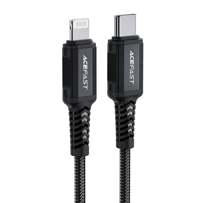 Data- en Oplaadkabel USB-C - Lightning Acefast C4-01, 30W, 1.8m, Zwart