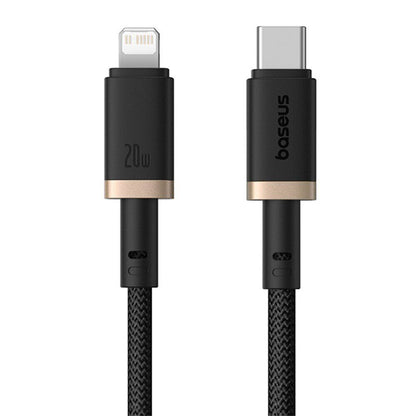 Data- en Oplaadkabel USB-C - Lightning Baseus Dura Series, 20W, 1m, Goud Zwart P10377800U01-03