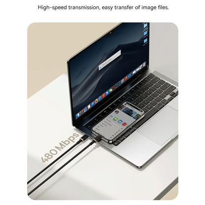 Data- en Oplaadkabel USB-C - Lightning Baseus Dura Series, 20W, 1m, Goud Zwart P10377800U01-03