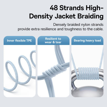 USB-C to Lightning Baseus Gem Data and Charging Cable, 20W, 2m, Blue P10373001311-01