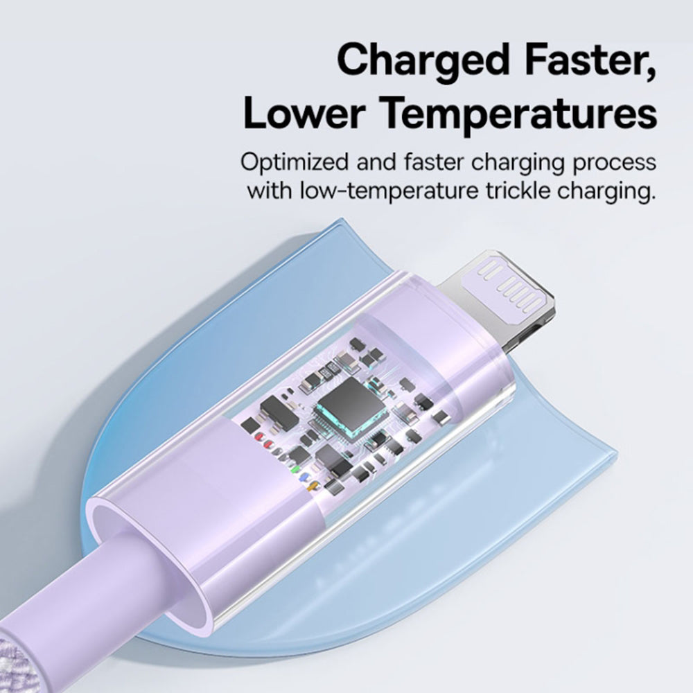 USB-C to Lightning Baseus Gem Data and Charging Cable, 20W, 2m, Purple P10373001511-01