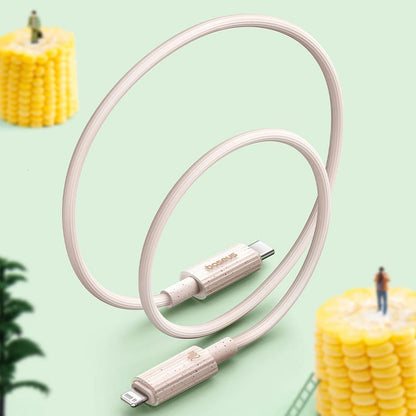 Data- en Oplaadkabel USB-C - Lightning Baseus Habitat, 20W, 1m, Groen P10360201631-00