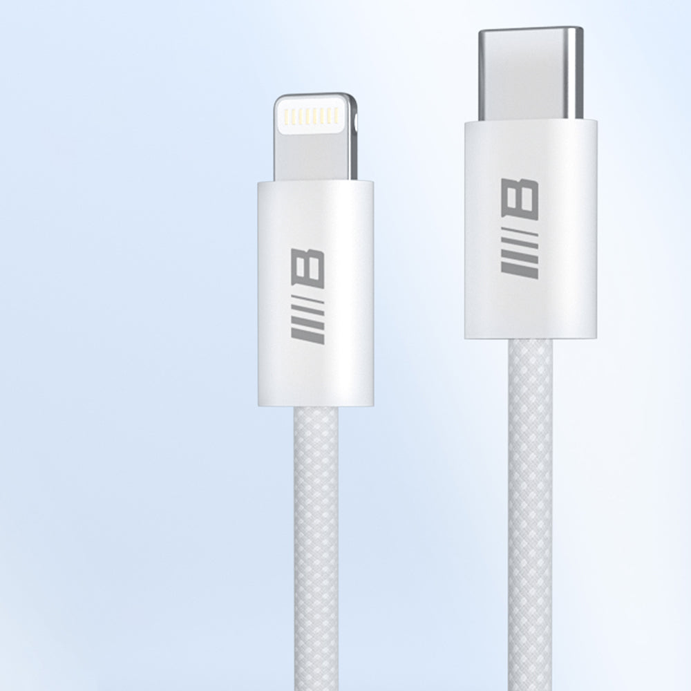 Data- en Oplaadkabel USB-C - Lightning Blueo, 20W, 2m, Wit