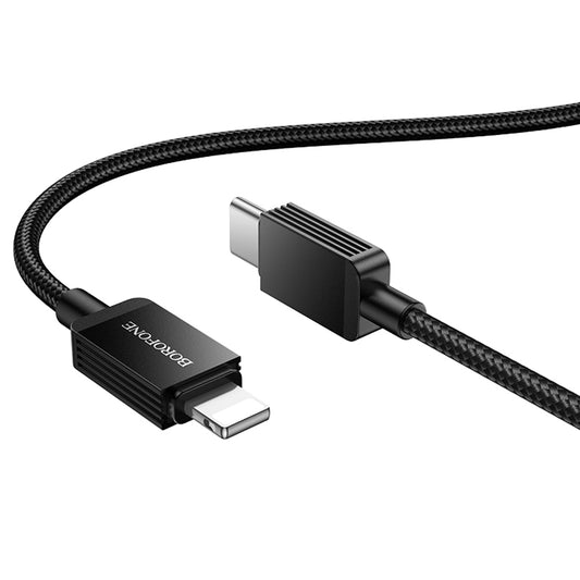 USB-C - Lightning Data- en Oplaadkabel Borofone BX120 Placer, 27W, 1m, Zwart