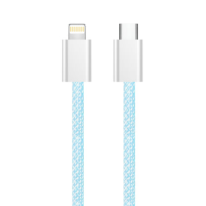 USB-C to Lightning Data and Charging Cable ColorWay CW-CBPDCL061, 27W, 1m, Blue