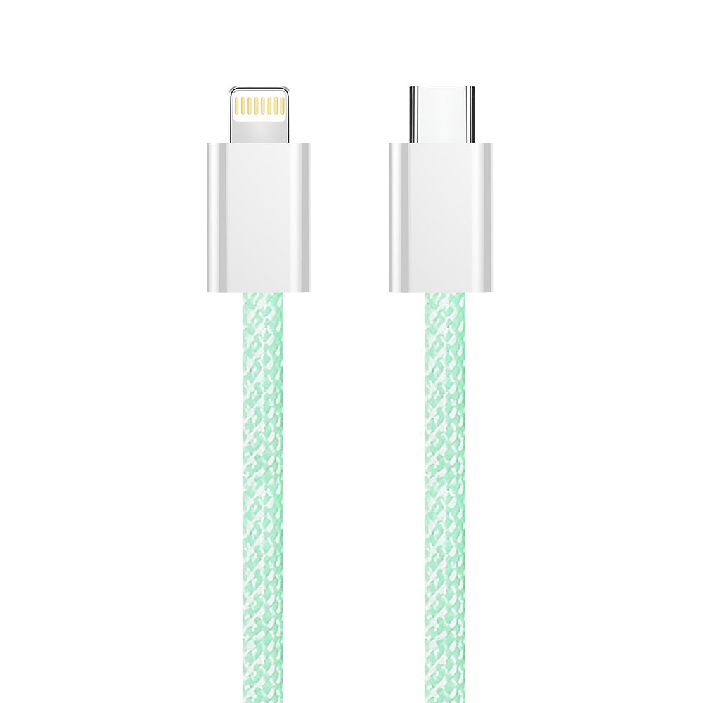 Data- en Oplaadkabel USB-C - Lightning ColorWay CW-CBPDCL061, 27W, 1m, Groen