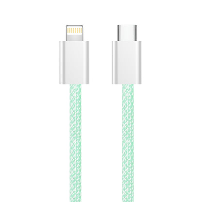 Data- en Oplaadkabel USB-C - Lightning ColorWay CW-CBPDCL061, 27W, 1m, Groen