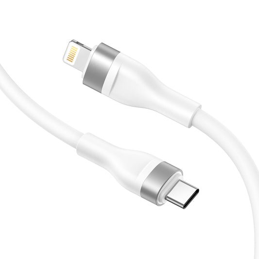 Data- en Oplaadkabel USB-C - Lightning Lito LD02CL, 30W, 1.2m, Wit