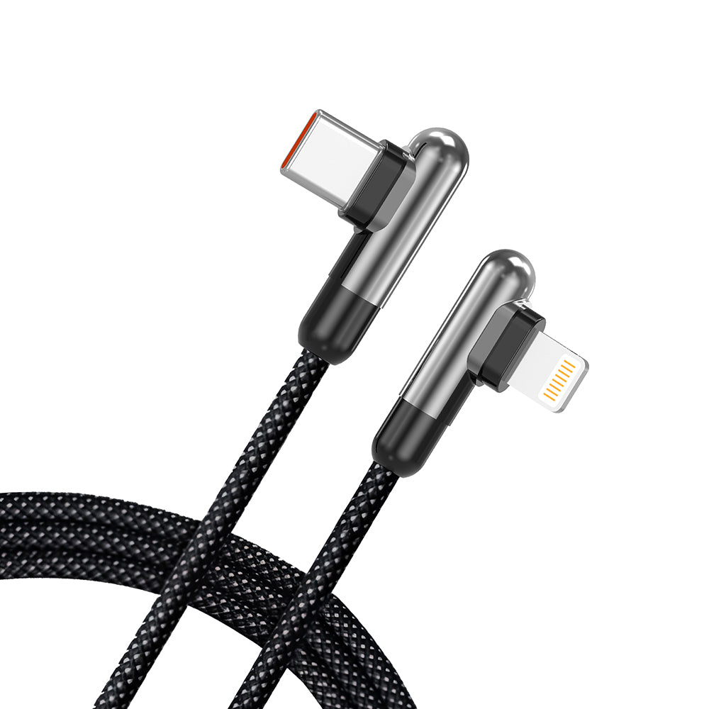 USB-C - Lightning Data- en Oplaadkabel Lito LD13CL, 30W, 1m, Zwart