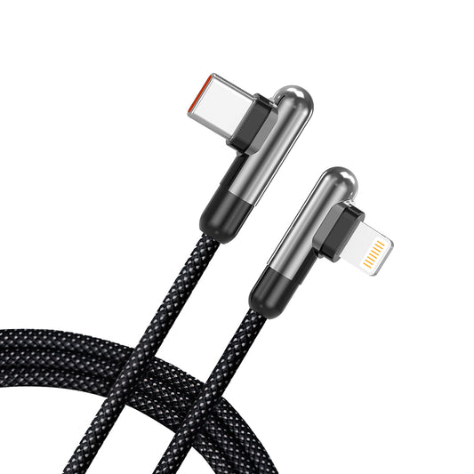 USB-C - Lightning Data- en Oplaadkabel Lito LD13CL, 30W, 1m, Zwart