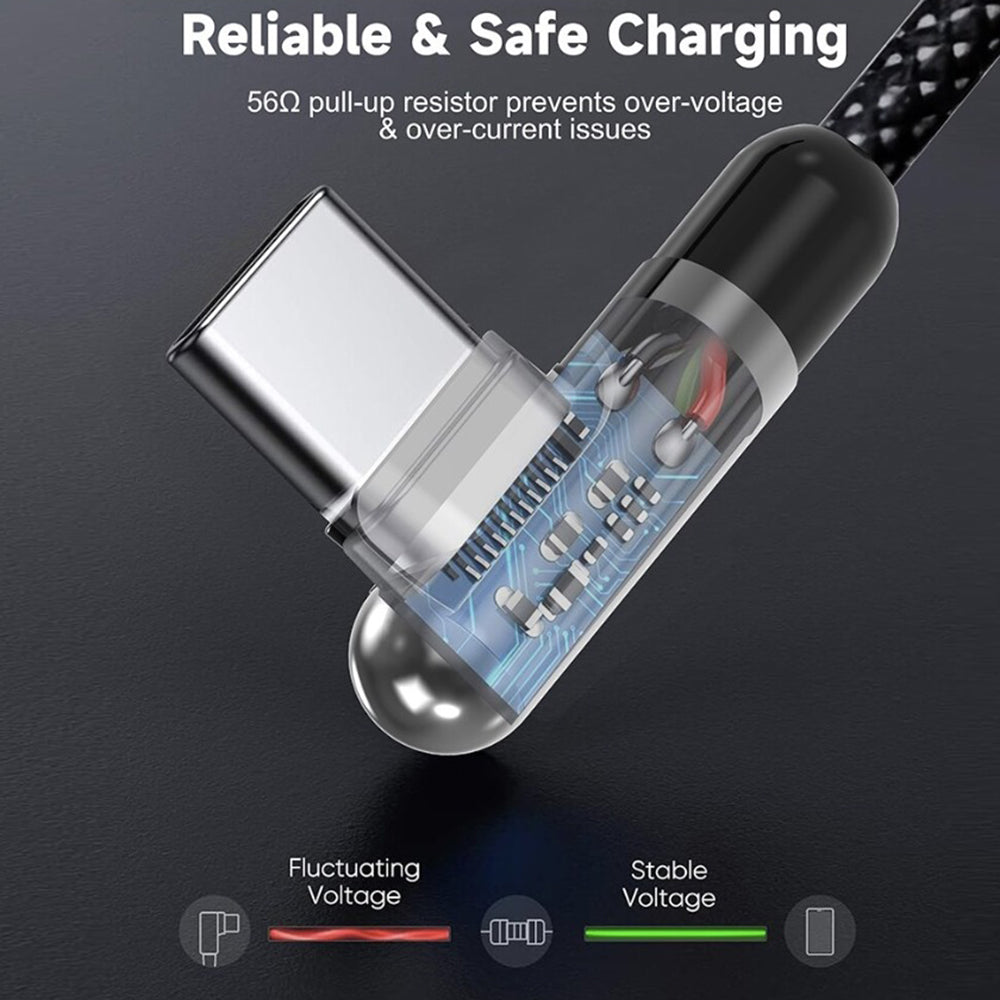 USB-C - Lightning Data- en Oplaadkabel Lito LD13CL, 30W, 1m, Zwart