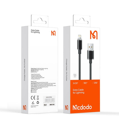 Data- en Oplaadkabel USB-C - Lightning McDodo CA-3640, 18W, 1.2m, Zwart
