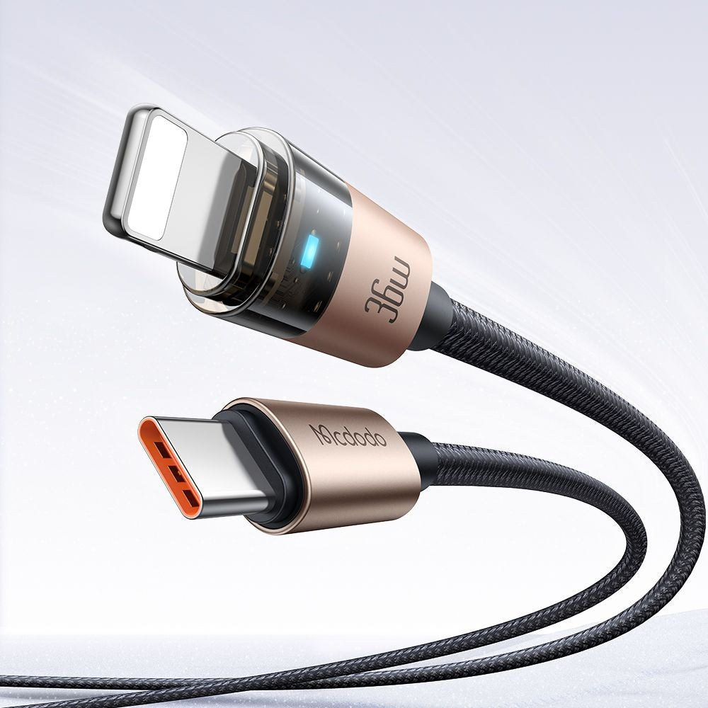 USB-C - Lightning McDodo CA-6941 Data- en Oplaadkabel, 36W, 1.2m, Goud