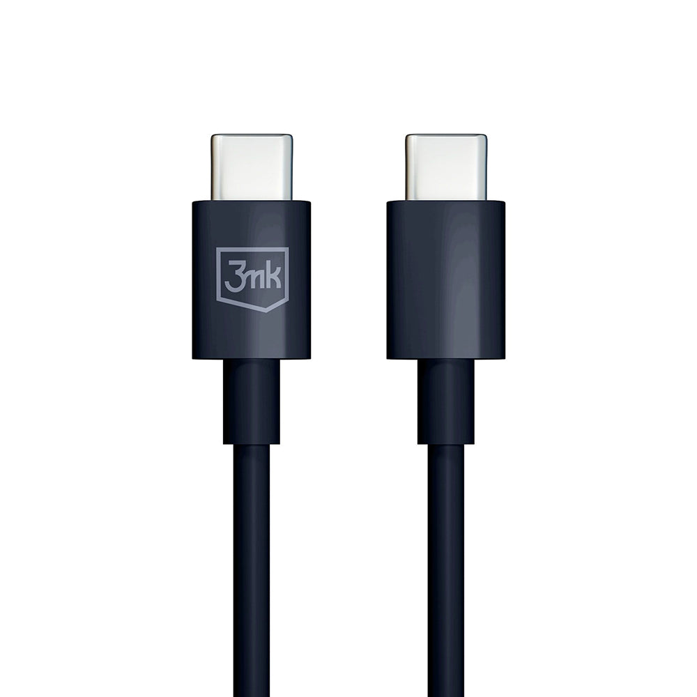USB-C Data- en Oplaadkabel - USB-C 3MK Hyper, 100W, 1.2m, Zwart