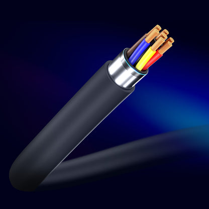 USB-C Data- en Oplaadkabel - USB-C 3MK Hyper, 100W, 1.2m, Zwart